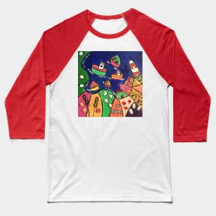 Colourful Naive Seascape Baseball T-Shirt